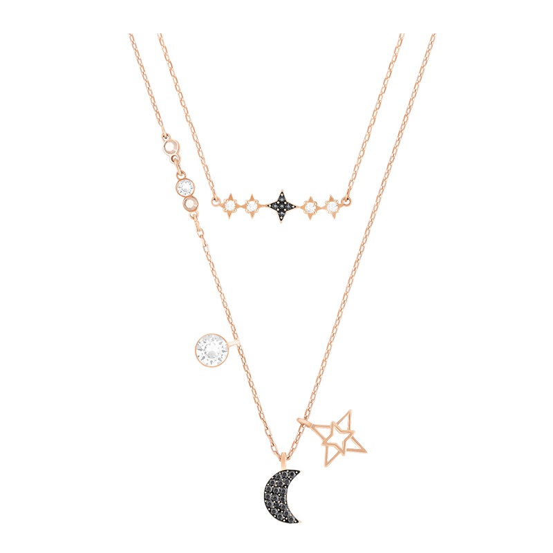 SWAROVSKI 施华洛世奇 人造水晶质感星月女士锁骨项链5273290