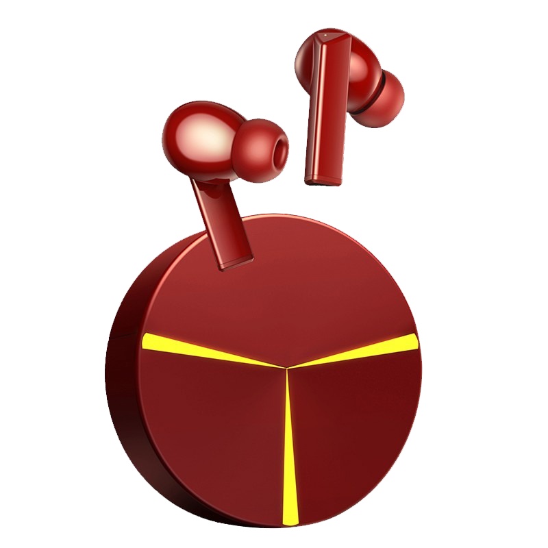 联想(Lenovo)蓝牙耳机 GM1 红色 TWS真无线 游戏专用电竞耳机 蓝牙5.0定制版超低延迟黑鲨苹果华为通用