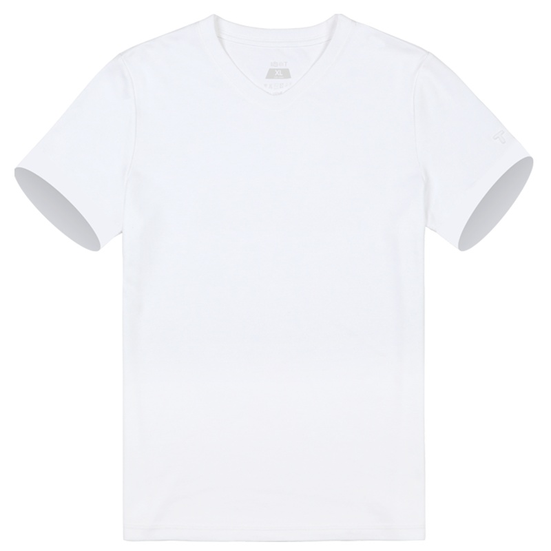 拇指白小T第三代水柔棉男女款情侣V领短袖t恤夏季纯棉t恤男宽松