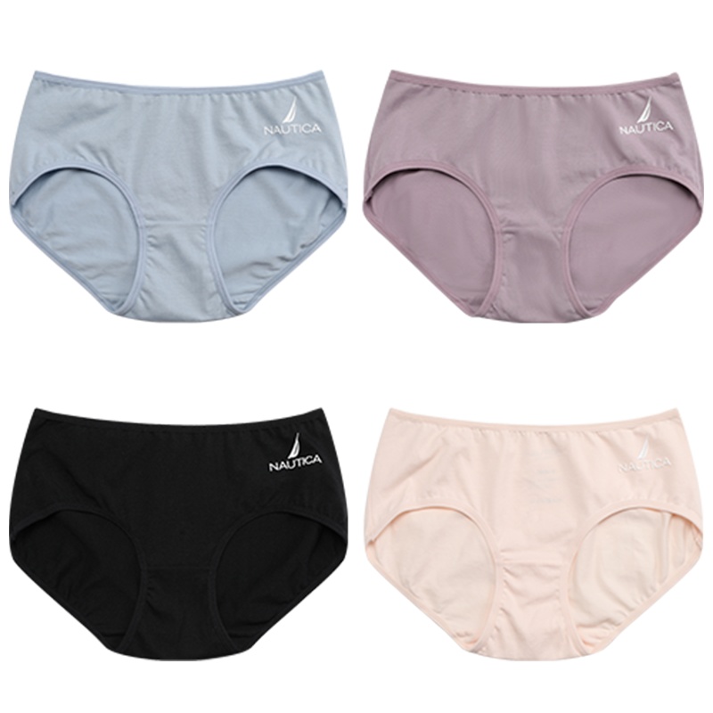 NAUTICA UNDERWEAR诺帝卡内裤女士新品纯棉三角裤四条装