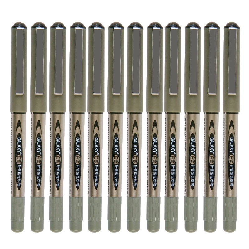 白雪(Snowhite)PVN-166直液式走珠笔12支 针管型0.5mm学生考试笔 办公中性笔 水性笔 签字笔 中性笔