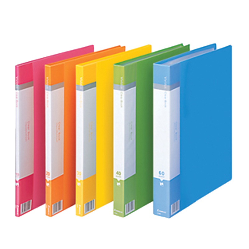 齐心 COMIX VF20AK 欢颜资料册 A4 20袋 橙/红/蓝/绿/黄(起订量不足12个不发货)