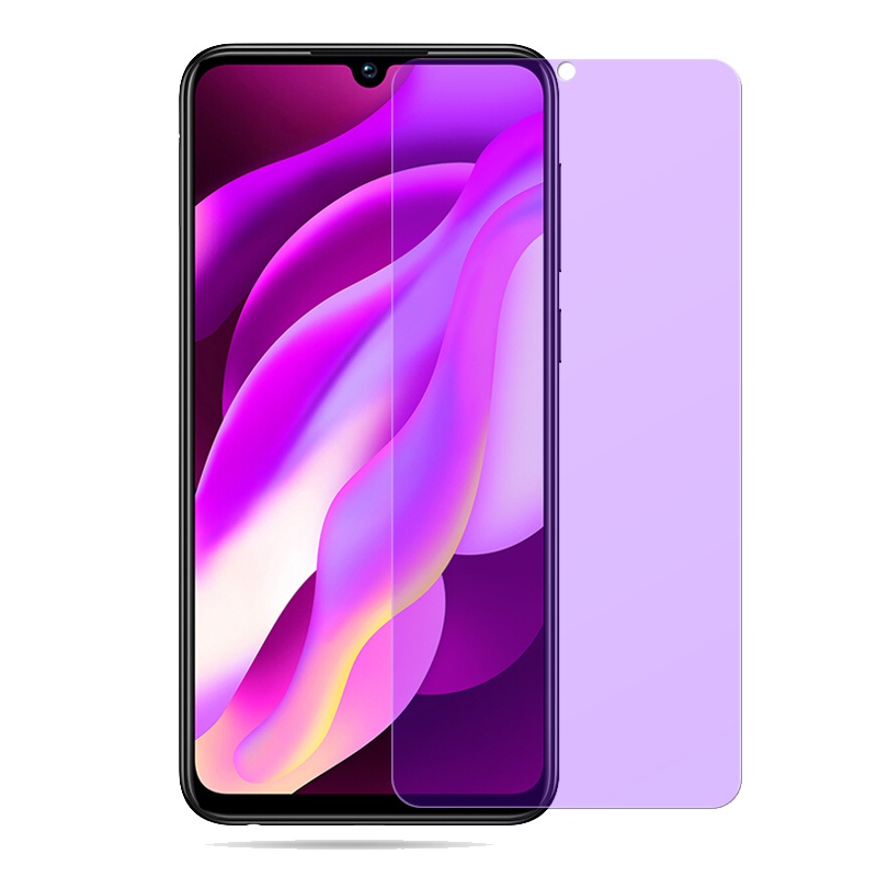 [送手机壳]轻万适用vivoy93抗蓝光钢化膜防指纹y93s高清前膜防摔玻璃手机贴膜防紫光保护膜