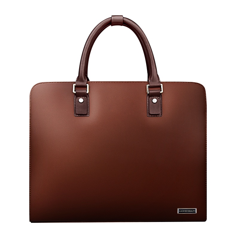 男士公文包男商务男士手提包男公文包大男包手提包男真皮电脑手提包商务包男手提包TNB160871-1K卡其色