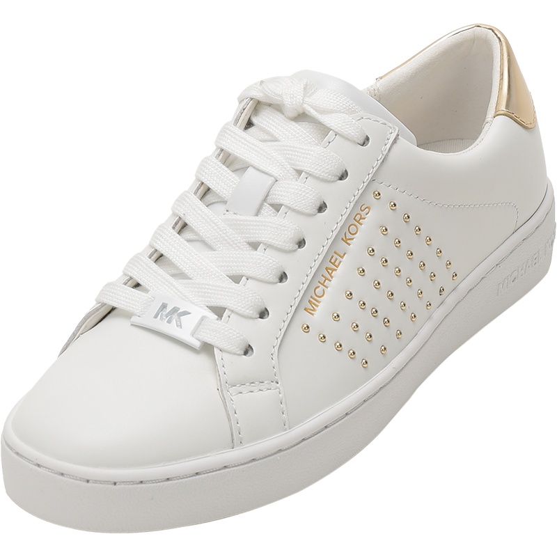 MICHAEL KORS 迈克·科尔斯 MK女鞋 女士 皮革系带休闲运动鞋小白鞋 43F0IRFP3L