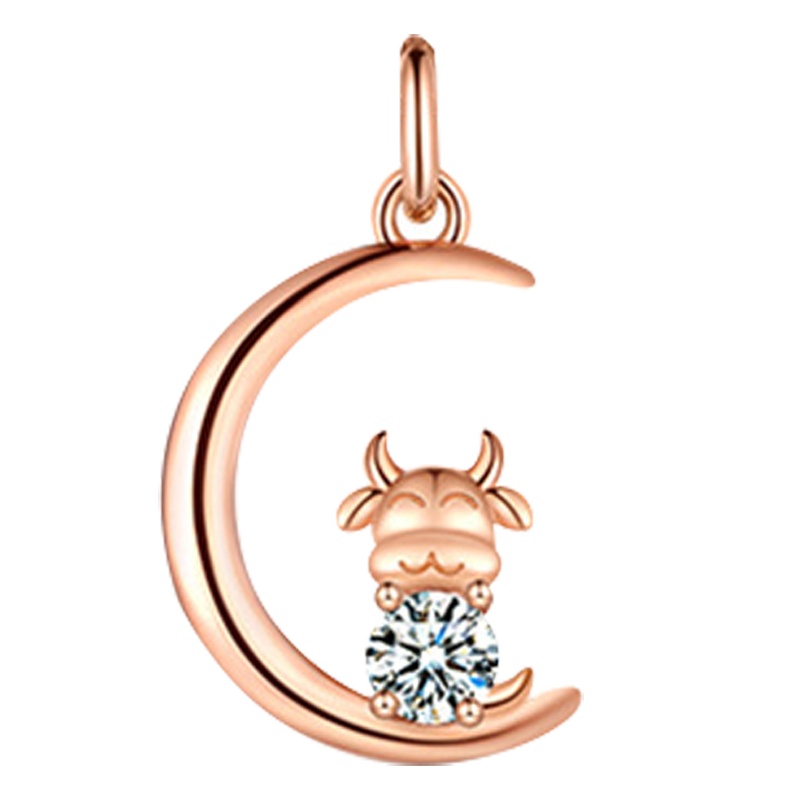 朴希/BUTRY 纯银项链女2021新款生肖牛本命年锁骨链可爱吊坠生日新年礼物送女友送闺蜜