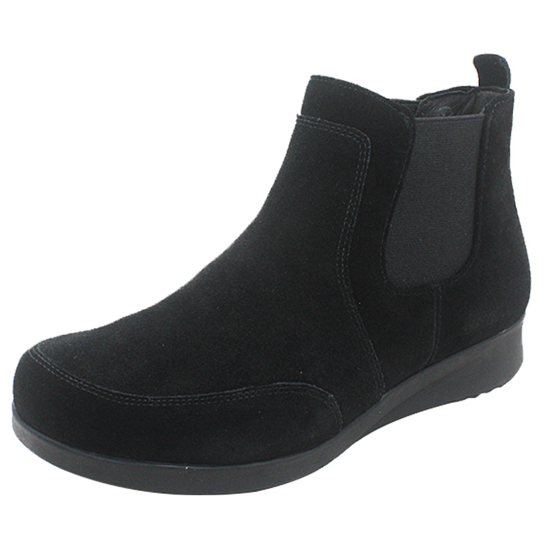 Mileno/米莲诺软牛皮防滑底坡跟女舒适妈妈鞋休闲保暖鞋M174501