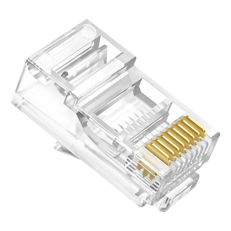莱讯(lansan)超五类非屏蔽水晶头电脑网络线缆连接头100个/盒