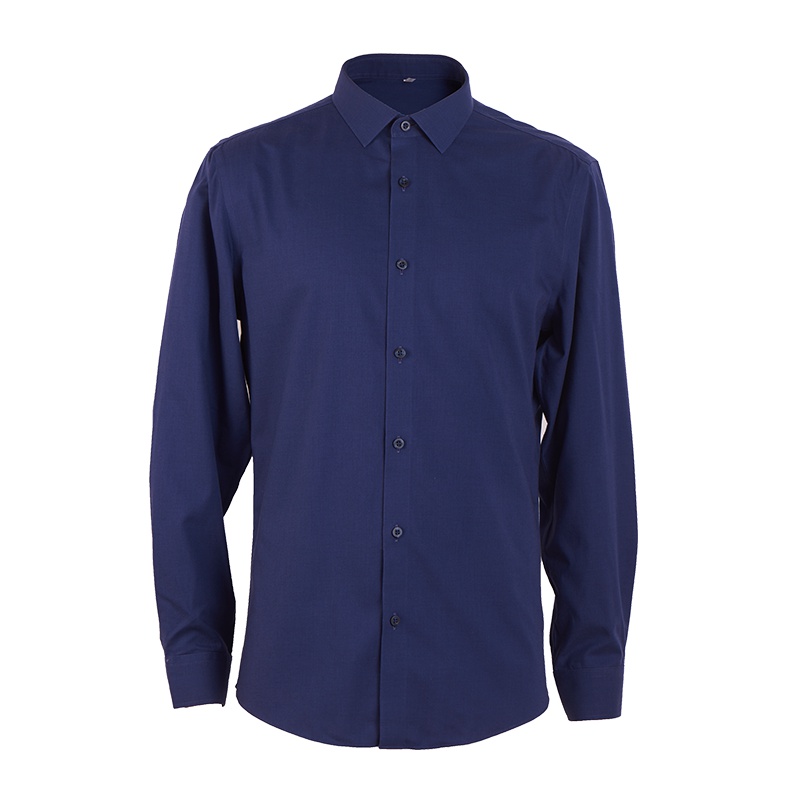 苏宁极物 男式羊毛混纺免烫商务衬衫长袖秋冬上衣