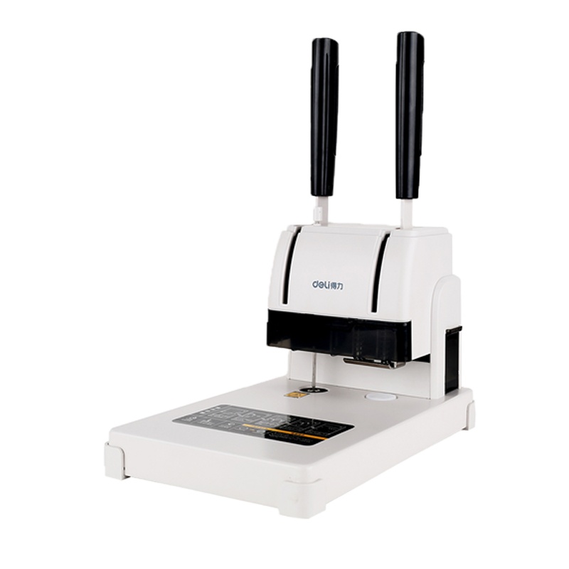 得 力deli3888财务凭证装订机 热熔铆管装订机 会计专用手动打孔机