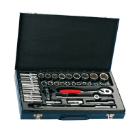 捷科(JETECH) SK1/2-37S 37件套1/2系列公制组套工具(铁盒)