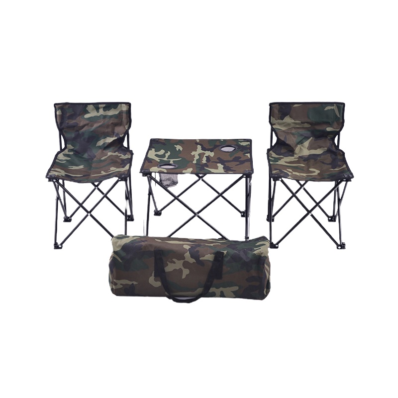 苏宁极物 折叠桌椅三件套 ZDZY02 户外便携式烧烤露营餐桌车载野外野餐桌椅套装(单位:套)