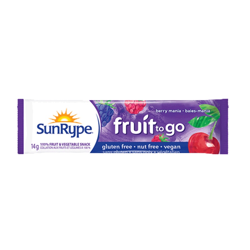 桑莱普(Sunrype)综合莓果味水果条14克 天然果丹皮袋装 10个月以上 宝宝点心儿童辅食