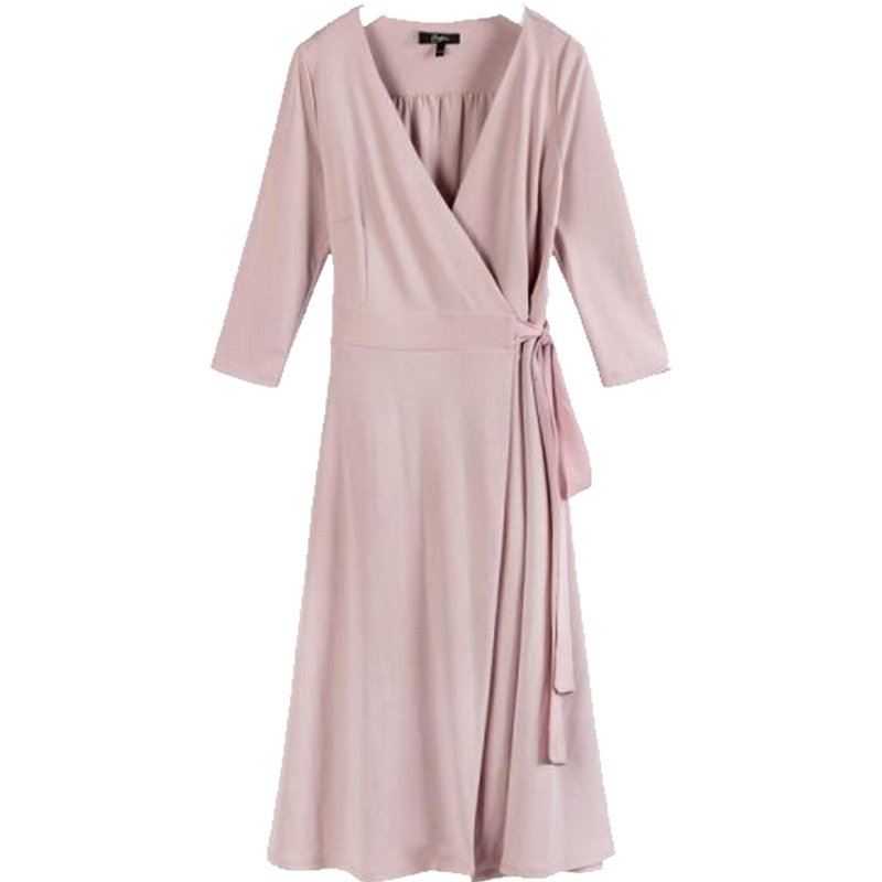 【热卖】雪纺连衣裙女秋季新款韩版收腰显瘦名媛气质女神范中长款裙子30081412