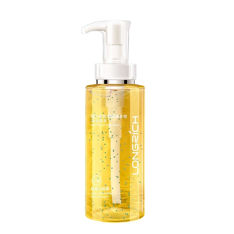 [第2件半价]隆力奇蛇胆硫磺沐浴皂液沐浴露除螨抑菌止痒去螨虫男女后背痘持久留香380ml