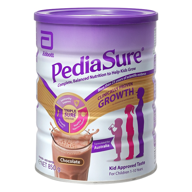 澳洲进口 雅培Abbott小安素儿童营养奶粉 1-10岁 巧克力味850g