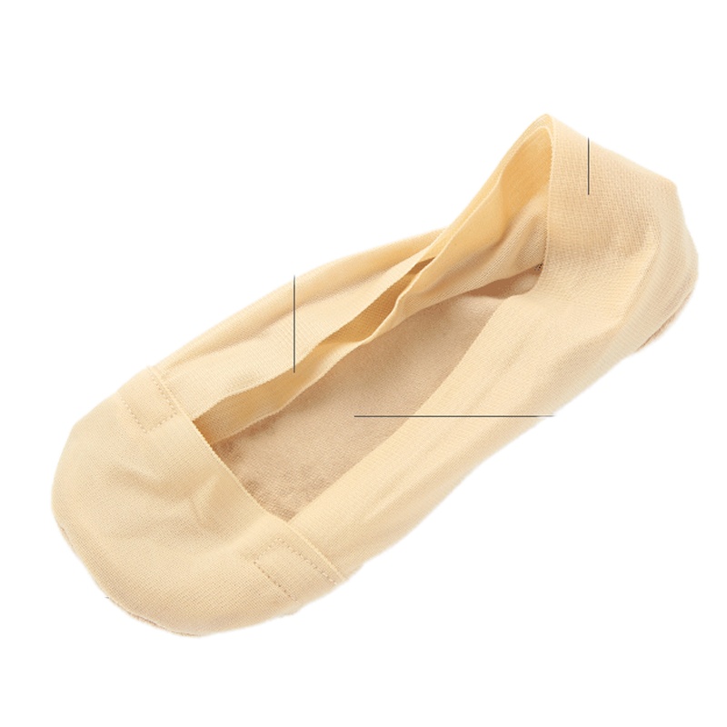 SUNTEK隐形袜女夏季冰丝船袜大码黑色薄款耐穿防滑浅口单鞋高跟鞋丝袜子 蕾丝款(2双黑色3双肤色) 均码