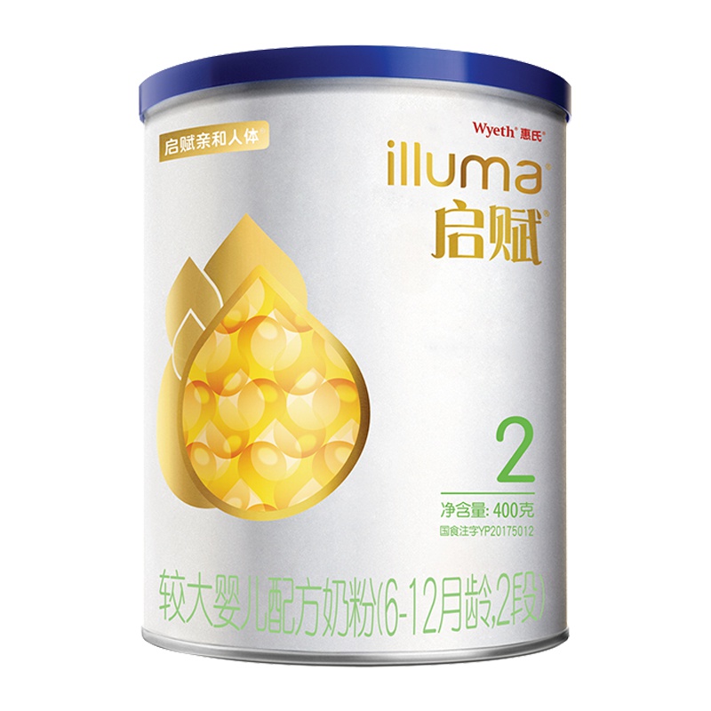 惠氏启赋(Wyeth illuma)启赋较大婴儿配方奶粉(2段,400克)