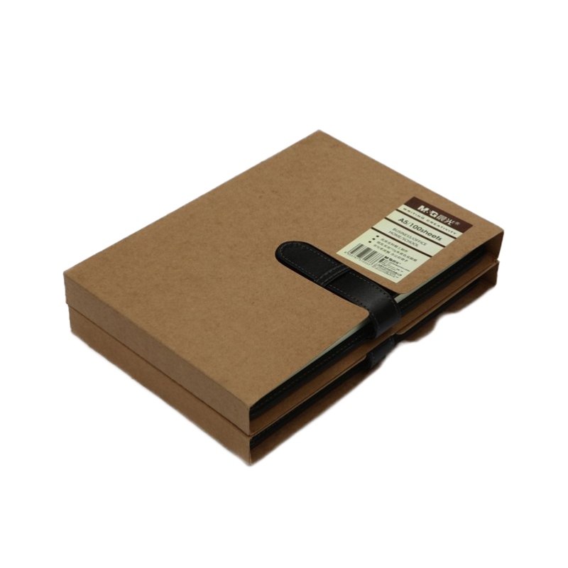 晨光 APY4G381 皮革本 A5 100页笔记本 会议记录本 皮面本