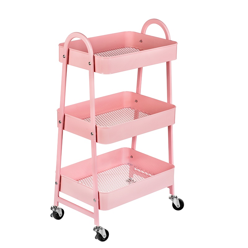 炊大皇(COOKER KING) 三层推车(粉)CA1003