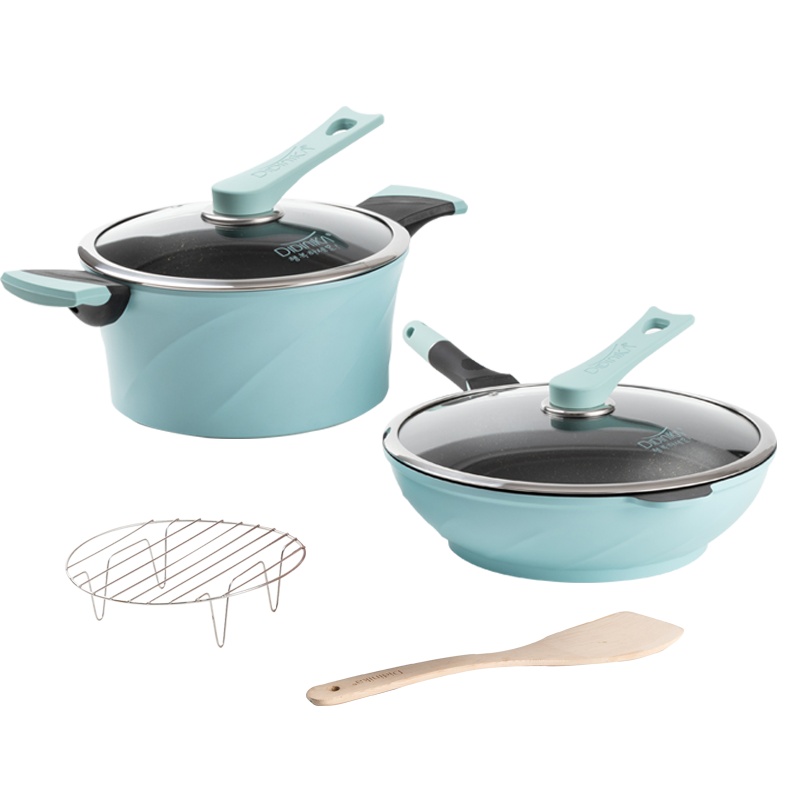 迪迪尼卡（Didinika）32炒锅麦饭石不粘锅家用无烟平底锅24汤锅家用小炖锅套装