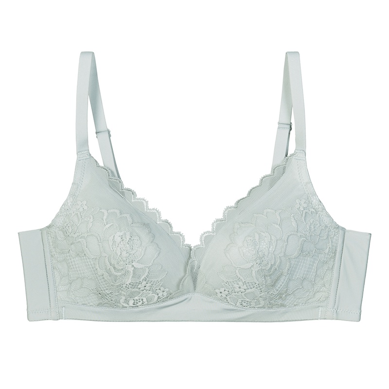 水中花新款小胸无钢圈内衣女轻薄舒适聚拢上托文胸三角杯胸罩