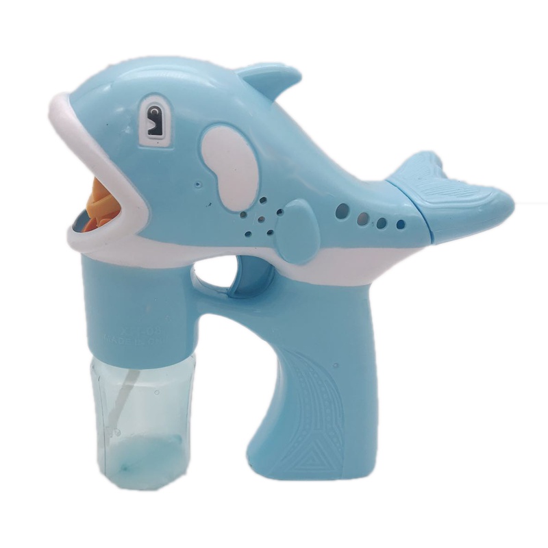 捷光玩具 儿童海豚泡泡枪玩具全自动网红抖音同款电动吹泡泡枪手 [蓝色海豚泡泡机]