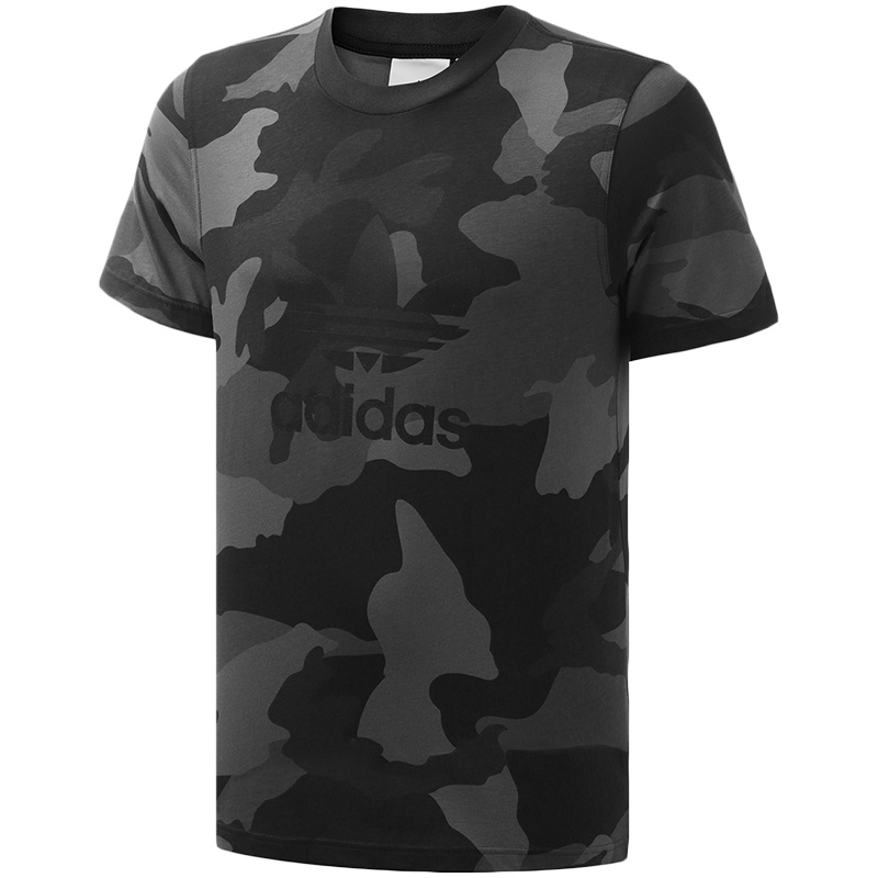 adidas阿迪达斯三叶草男装运动服大LOGO款休闲运动短袖T恤DX3662