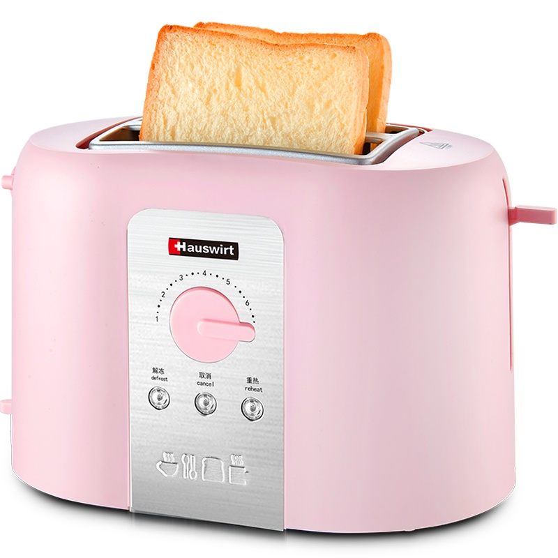 海氏(Hauswirt)烤面包机家用早餐机多功能多士炉电热管加热面包机吐司机全自动2片HT-50
