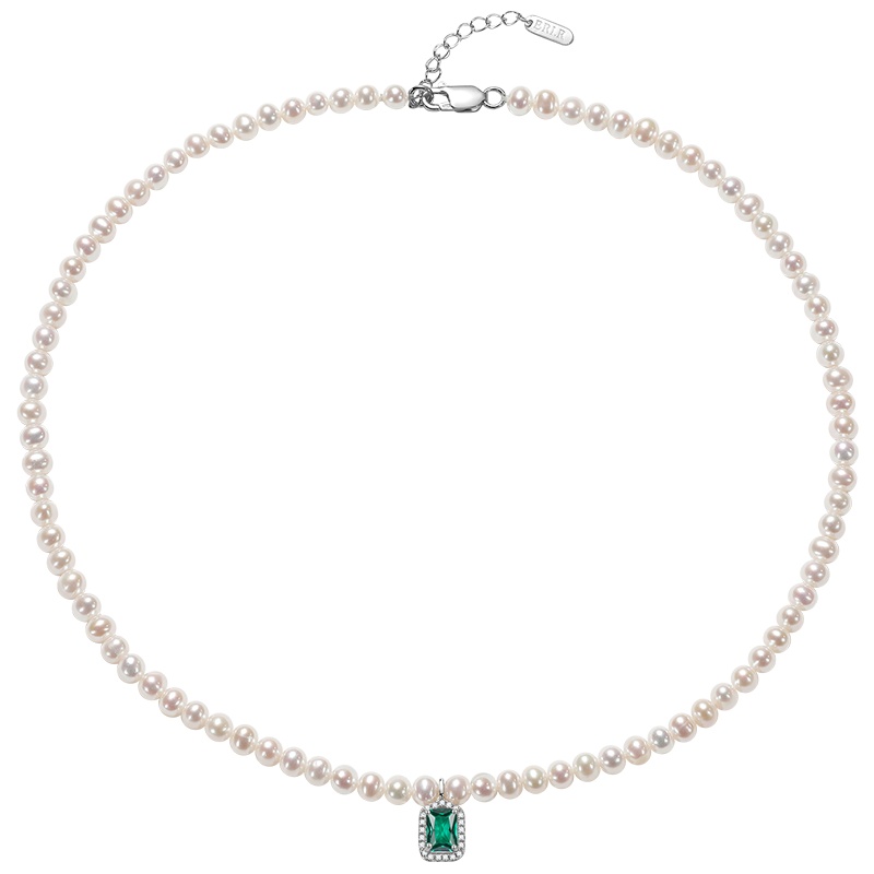 佰色传情淡水珍珠项链短小众设计锁骨链choker项圈复古法式