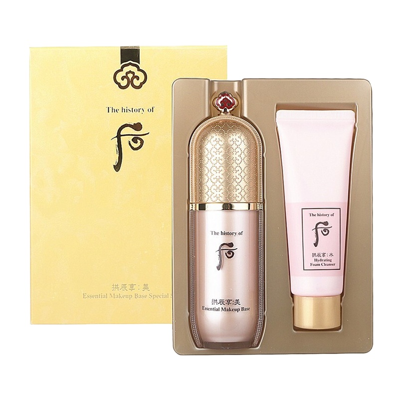 Whoo 后 隔离 隔离粉色套盒 提亮肤色 隔离40ml+洗面奶40ml