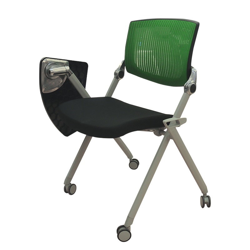 鸿业盛大FSH-5501办公家具折叠培训椅办公椅带写字板会议室开会椅新闻记者椅靠背折椅透气网布椅