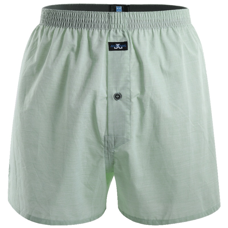 健将JIANJIANG男士平角家居裤全棉纯色阿罗裤宽松个性家居四角短裤睡裤2条装