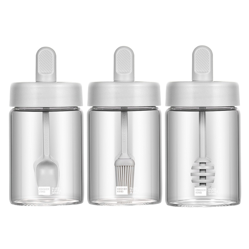 炊大皇(COOKER KING) 调料瓶组合月牙白系列 3件套YYBTL