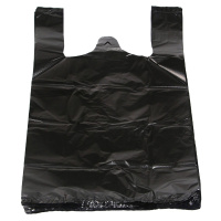 茶花 黑色背心购物袋 加厚手提塑料袋 44*66cm 50只/包 40包/箱 整箱装