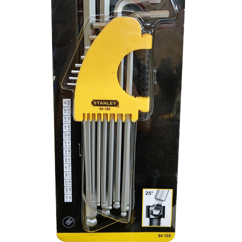 史丹利(STANLEY) 12件套英制加长球头内六角扳手 94-159-23(单位: 套)