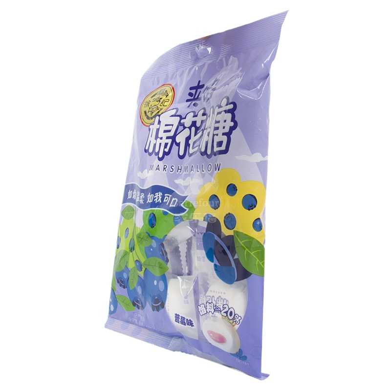 徐福记夹馅棉花糖蓝莓味64g