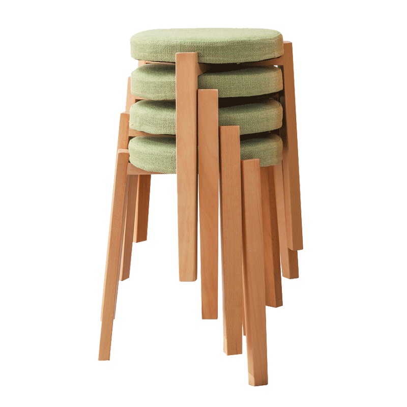 实木高凳子简易圆板凳家用圆凳餐厅餐桌凳餐凳简约现代凳时尚创意