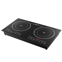 乐创(lecon)LC20E-2 家用商用双电磁炉嵌入式双头双灶组合4400w