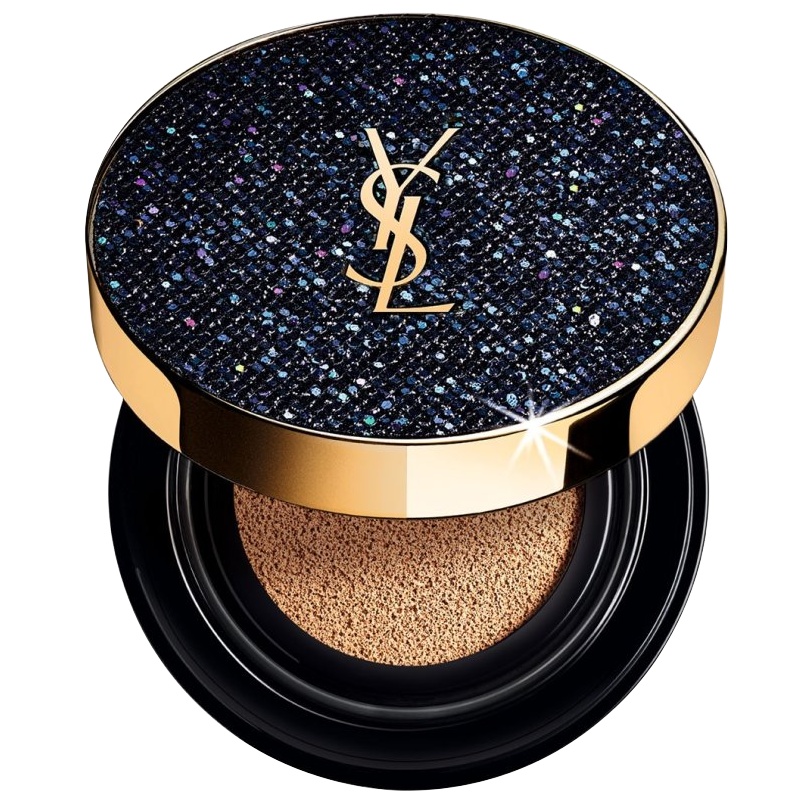 [海外版]YSL圣罗兰银色气垫恒颜无瑕轻垫粉底液泫雅同款墨水气垫星钻限定 星钻限定羽毛墨水气垫B20适合自然肤色