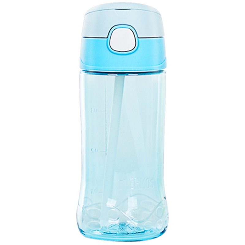 膳魔师(Thermos)纯色系Tritan塑料杯F4011T吸管杯 450ML家用/旅行/通用可爱卡通吸管杯 BLA