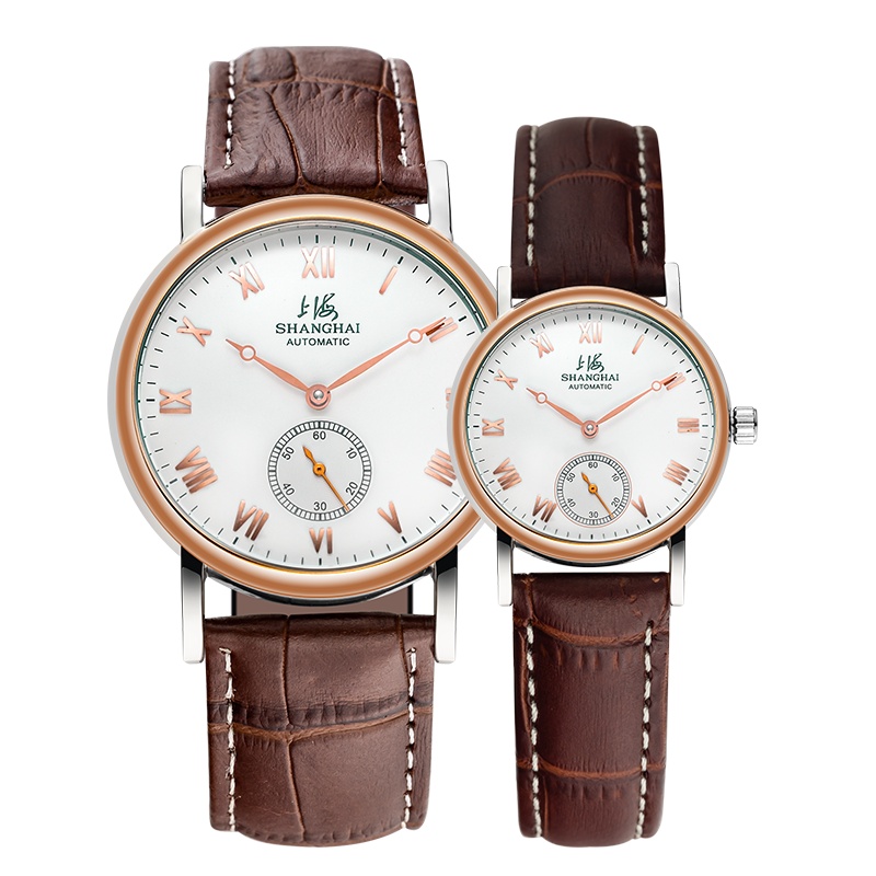 上海手表上海牌手表复古系列男士女士全自动机械表商务男士时尚潮流皮带国潮手表男女172-5
