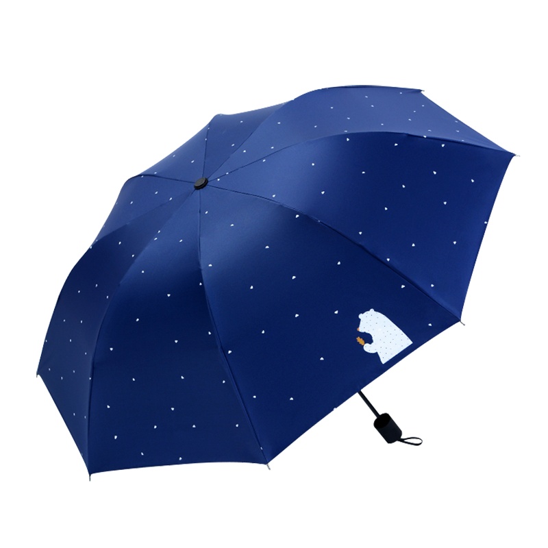 小清新伞晴雨两用折叠太阳伞创意防紫外线防晒遮阳黑胶小黑伞