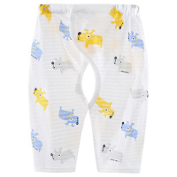 Aengbay 新生儿开裆裤夏季薄款婴儿裤纯棉可调节无骨缝制魔术贴