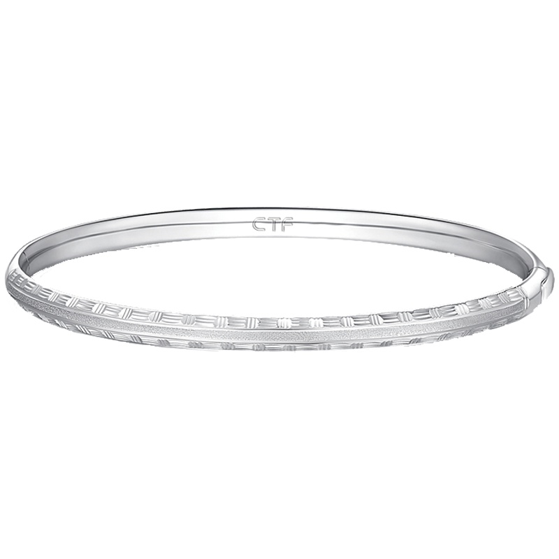 周大福珠宝首饰精致PT950铂金手镯PT160202