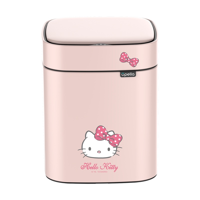 优百纳Hellokitty凯蒂猫联名款 智能感应垃圾桶 不锈钢充电式8L