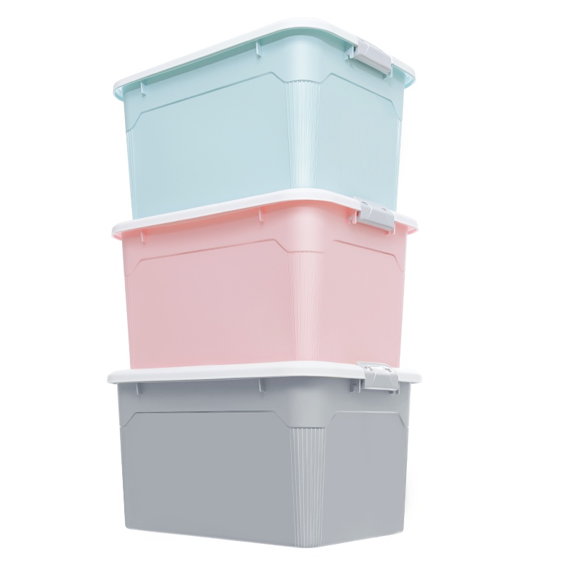 禧天龙加厚塑料大号收纳箱衣服被子整理箱家用大容量储物盒3个装