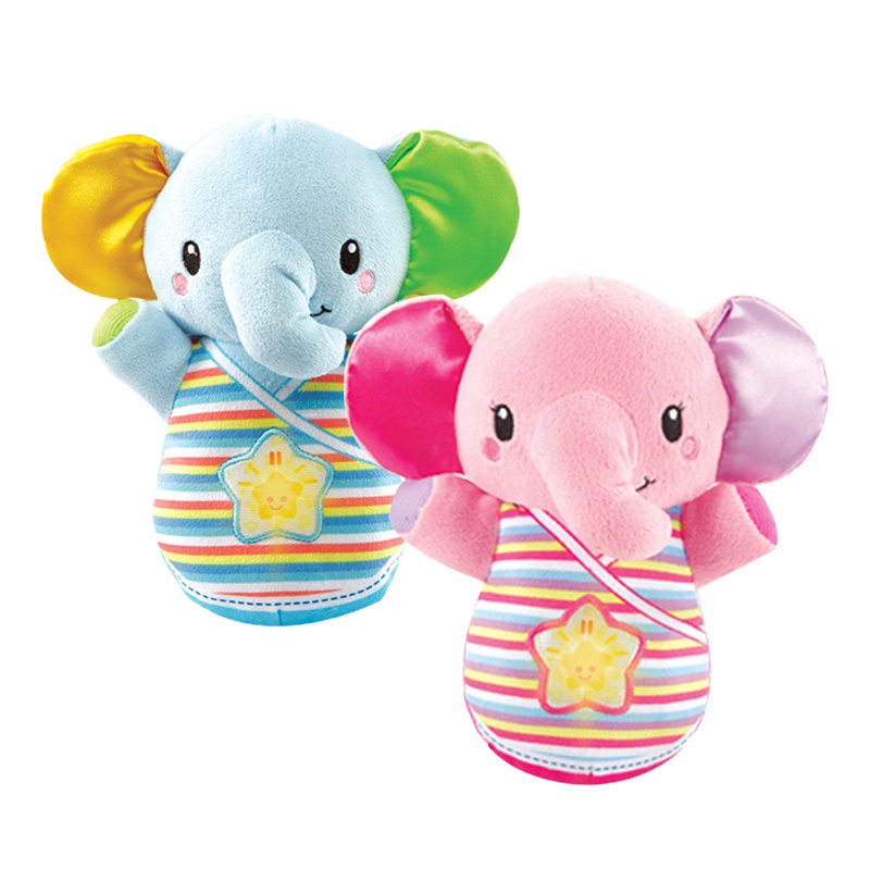 伟易达声光安抚小象婴儿玩具宝宝半夜哭闹音乐早教小河马睡眠仪 型号80-508658粉色