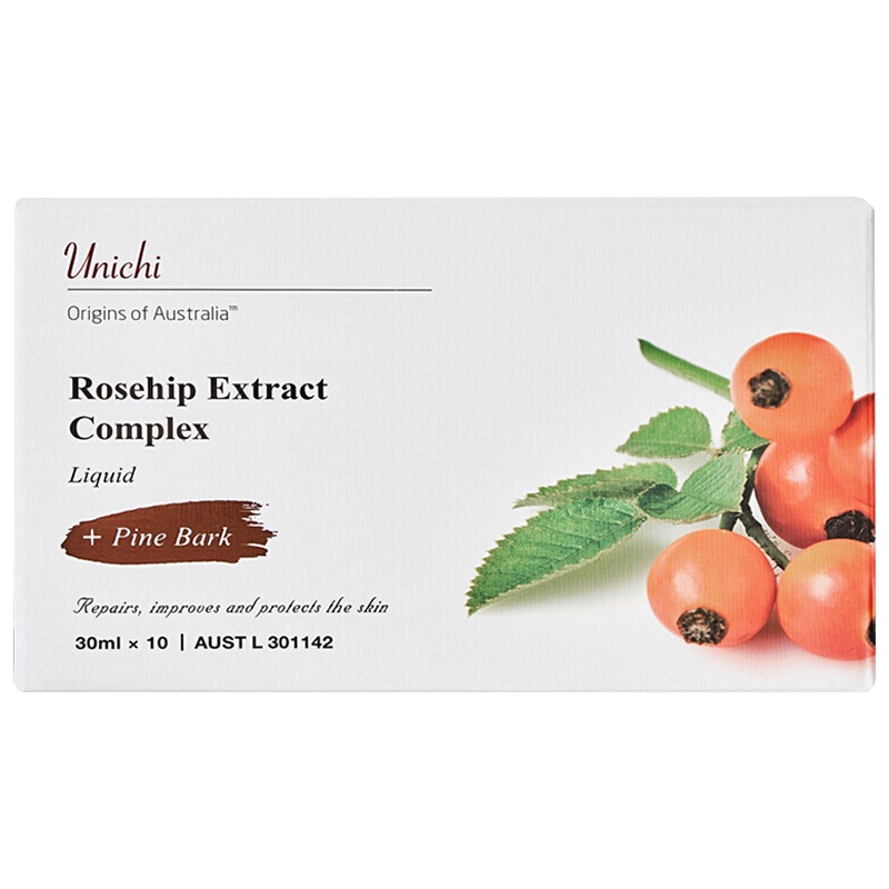 unichi玫瑰果精华口服液30ml*10瓶/盒装 澳洲原装进口 膳食营养补充剂 保质期到20年9月
