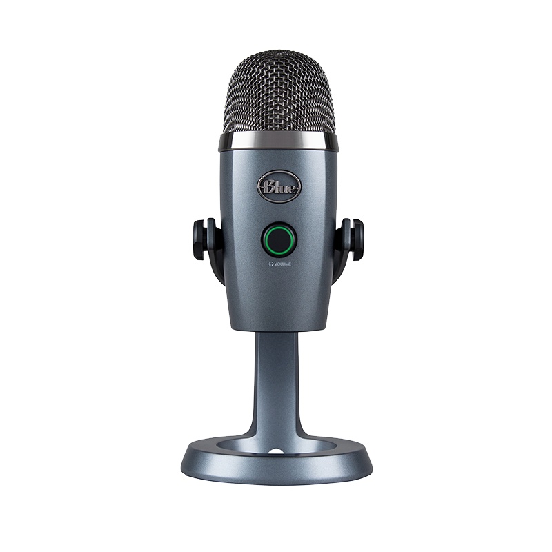 罗技(Logitech)Blue Yeti Nano 小雪怪 USB麦克风专业数字电容话筒 电脑主播直播K歌录音 魅影灰